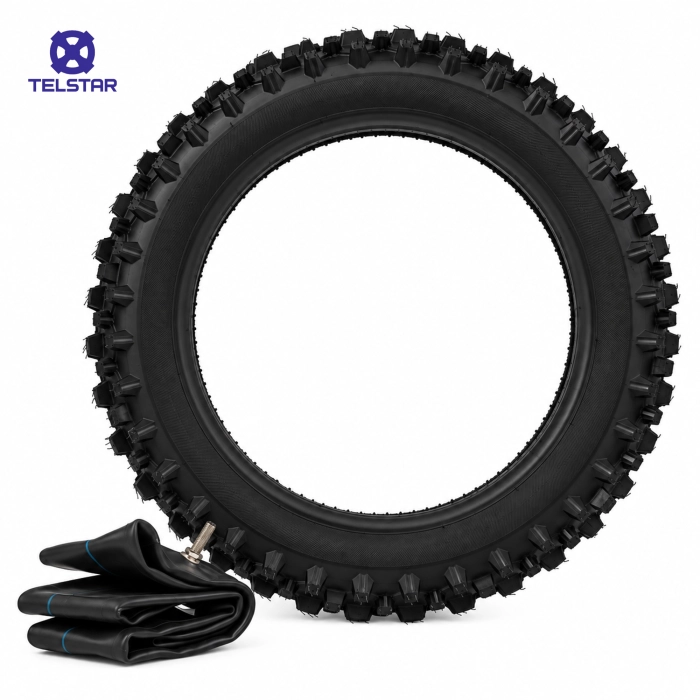 Задна офроуд гума с вътрешна гума 80/100-12 за TS707 125cc - 4971