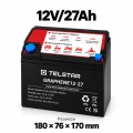 12V 20Ah-23Ah-27Ah гелова батерия усилена за електрически триколки и скутери - Размер 180x76x170 mm - 4448