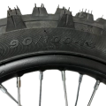 Гума с джанта 90/100-14" за кросов мотор задна - 343